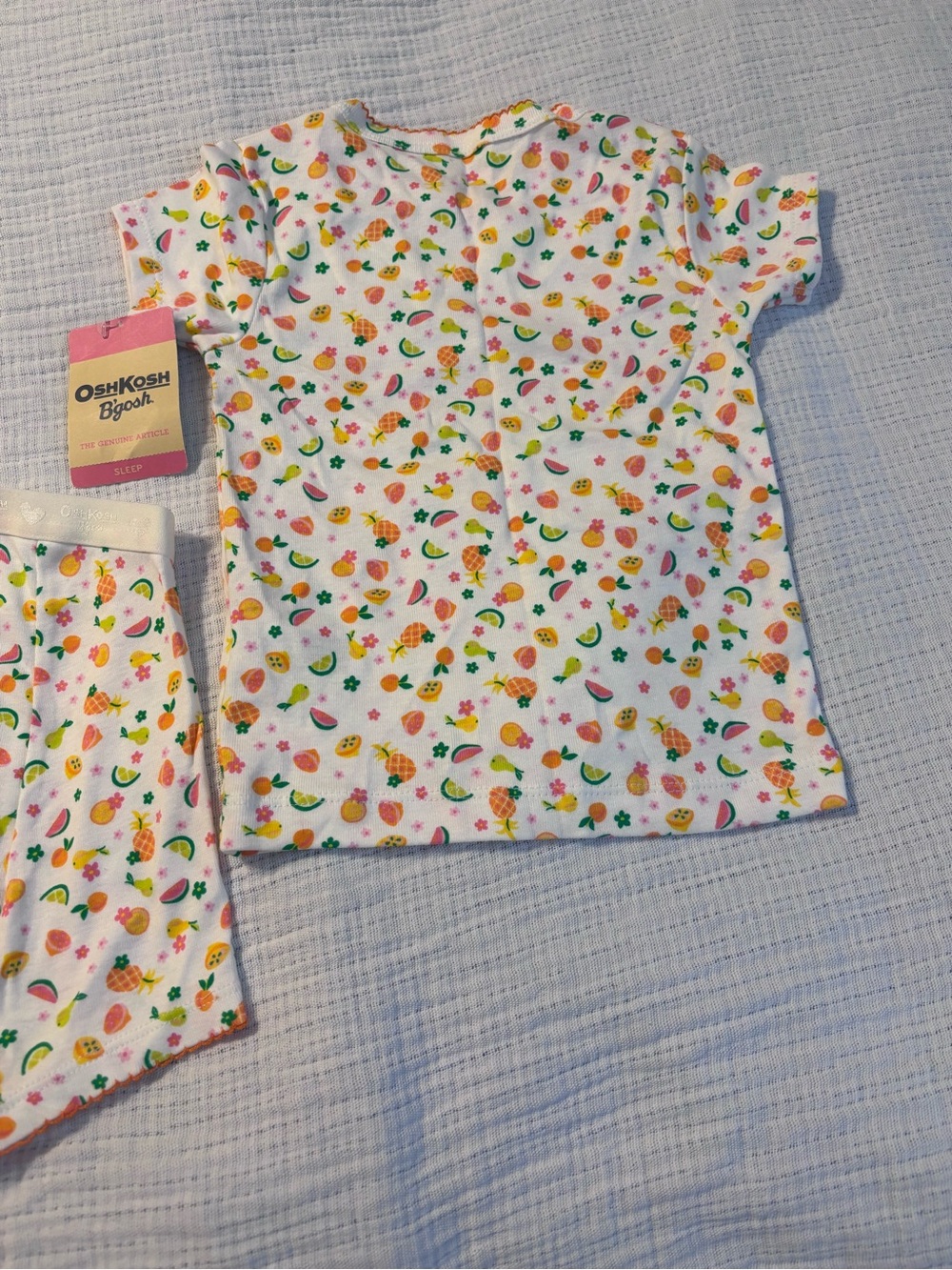 OshKosh B'gosh White Short-Sleeve Fruit Print Kids Pajama Top